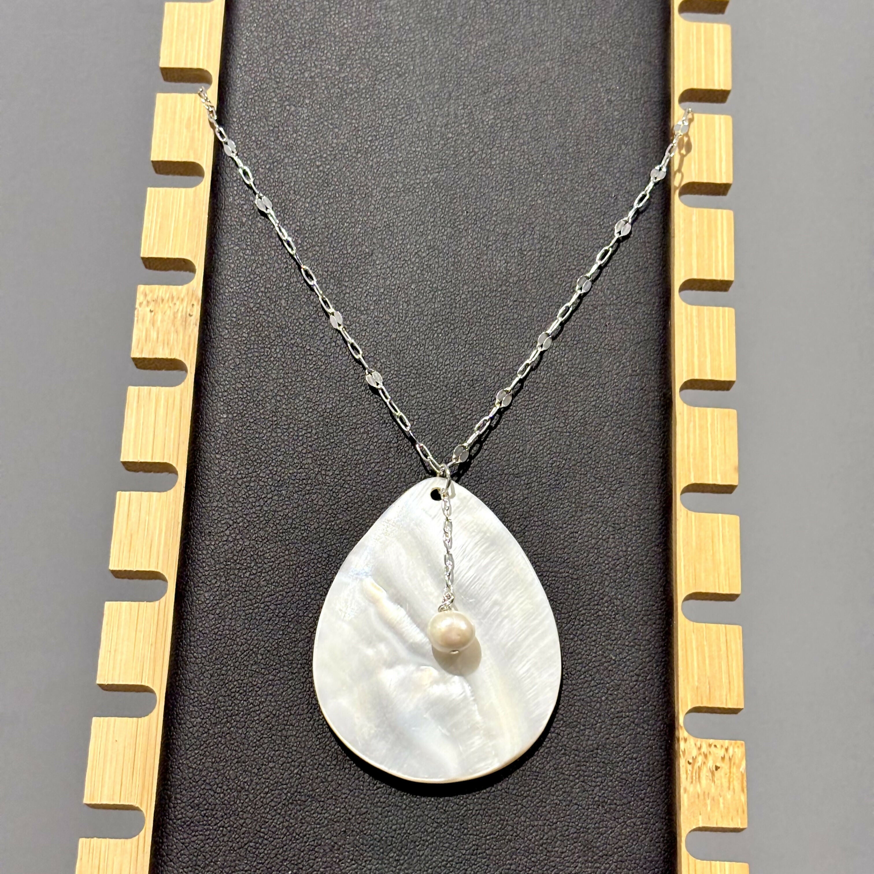 Sterling Silver Shell & Freshwater Pearl