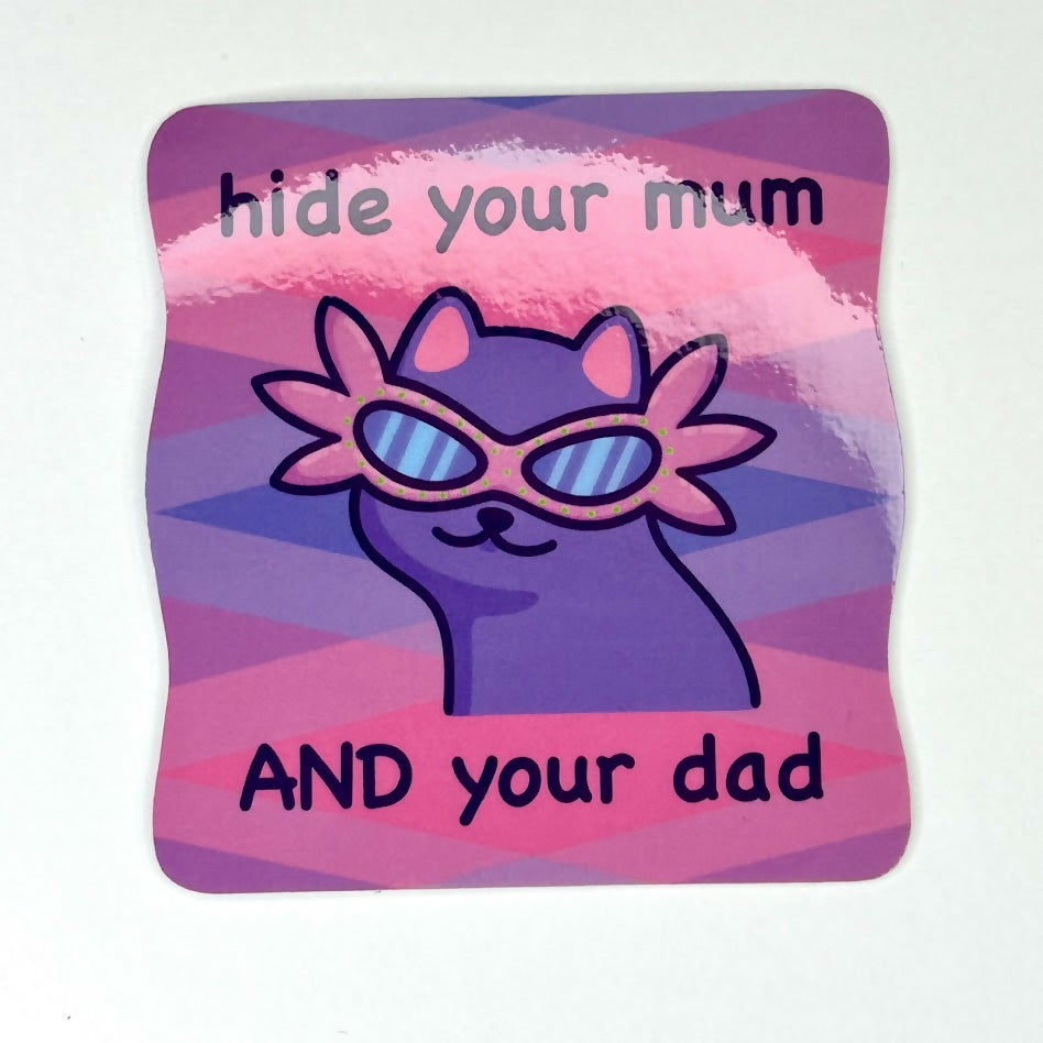 LGBTQ Cat Vinyl Sticker | Hide Your Mum