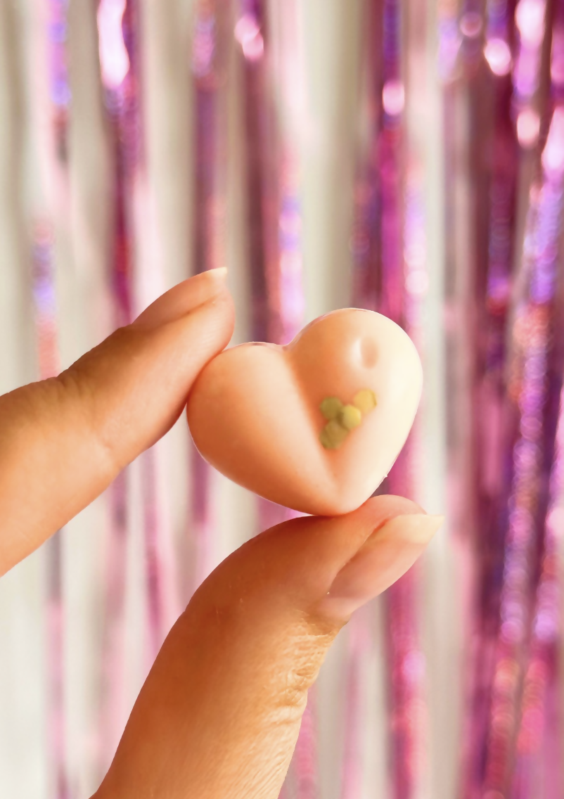 Peach Bellini - Peach & Champagne fragranced Heart Shaped Wax Melts
