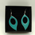 Blue Teal Enamel Teardrop Earrings