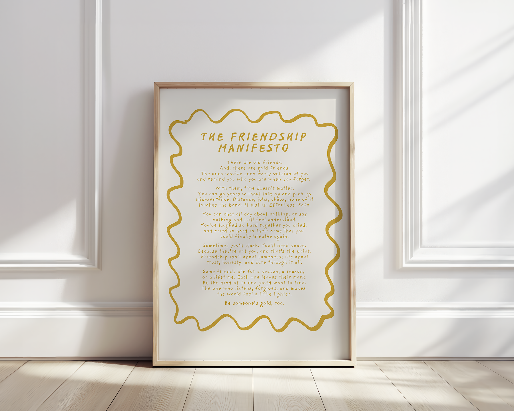 Friendship Manifesto A4 Art Print