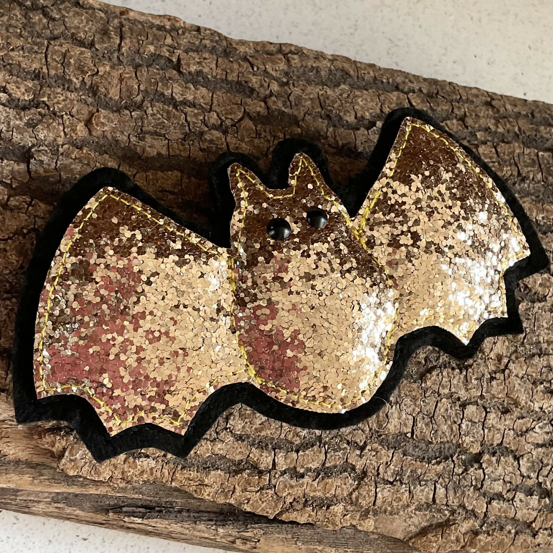 Sparkly Bat Hanging Decorations Handmade Colourful Bats Glitter Fabric