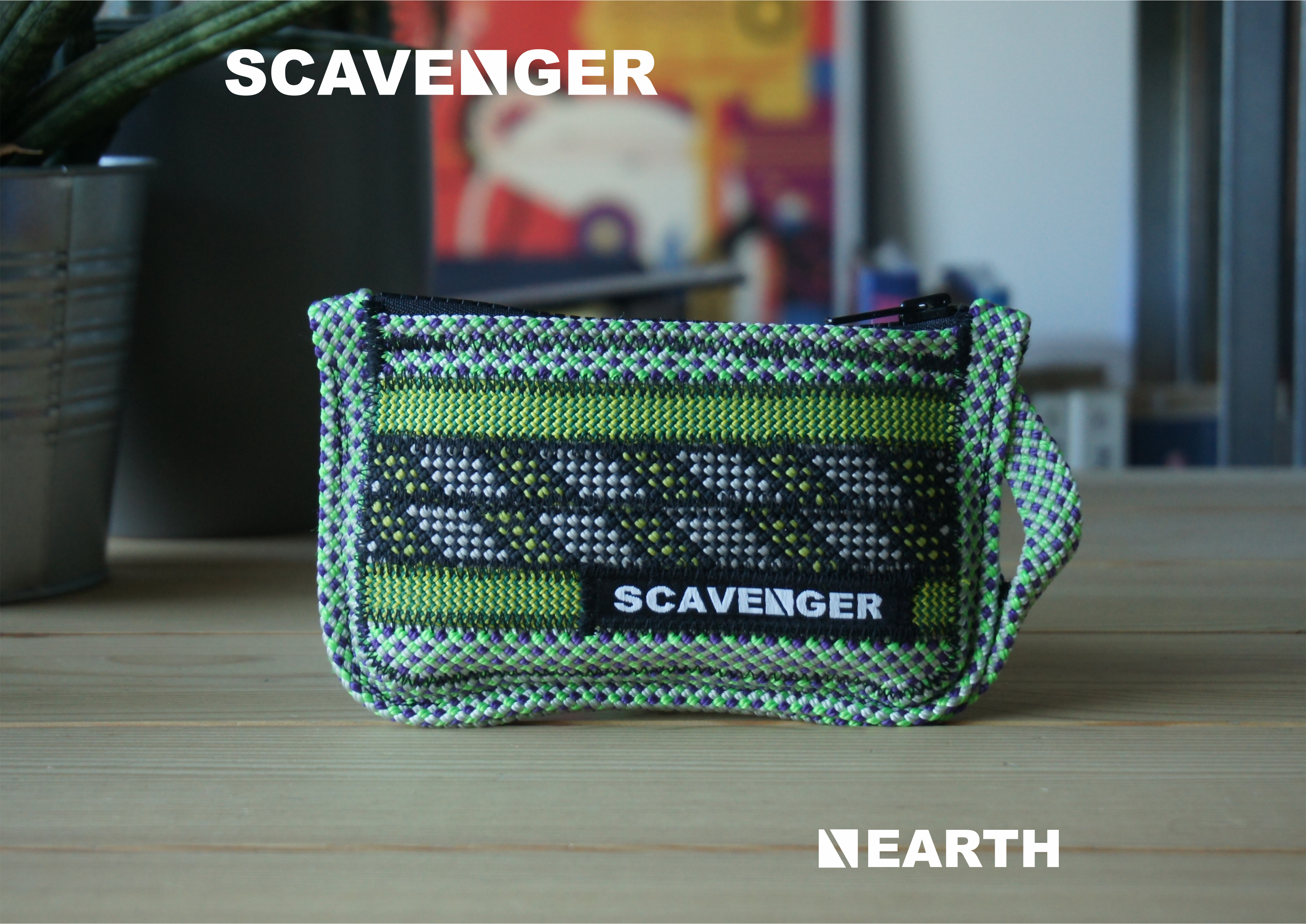 Recycled Climbing Rope Zip Pouch Medium