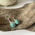 Turquoise Drop Earrings, Sterling Silver