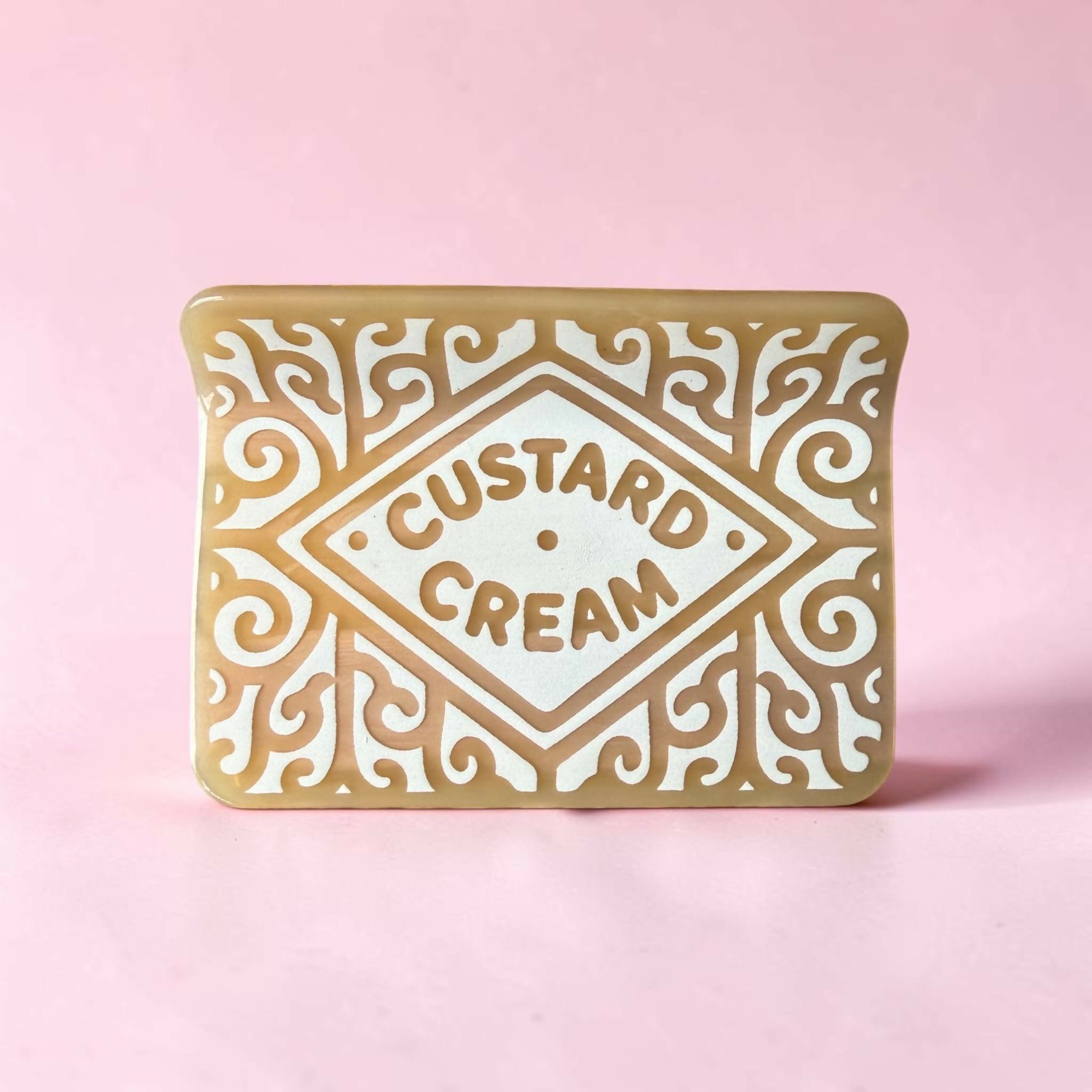 Custard Cream Biscuit Hair Claw/Clip