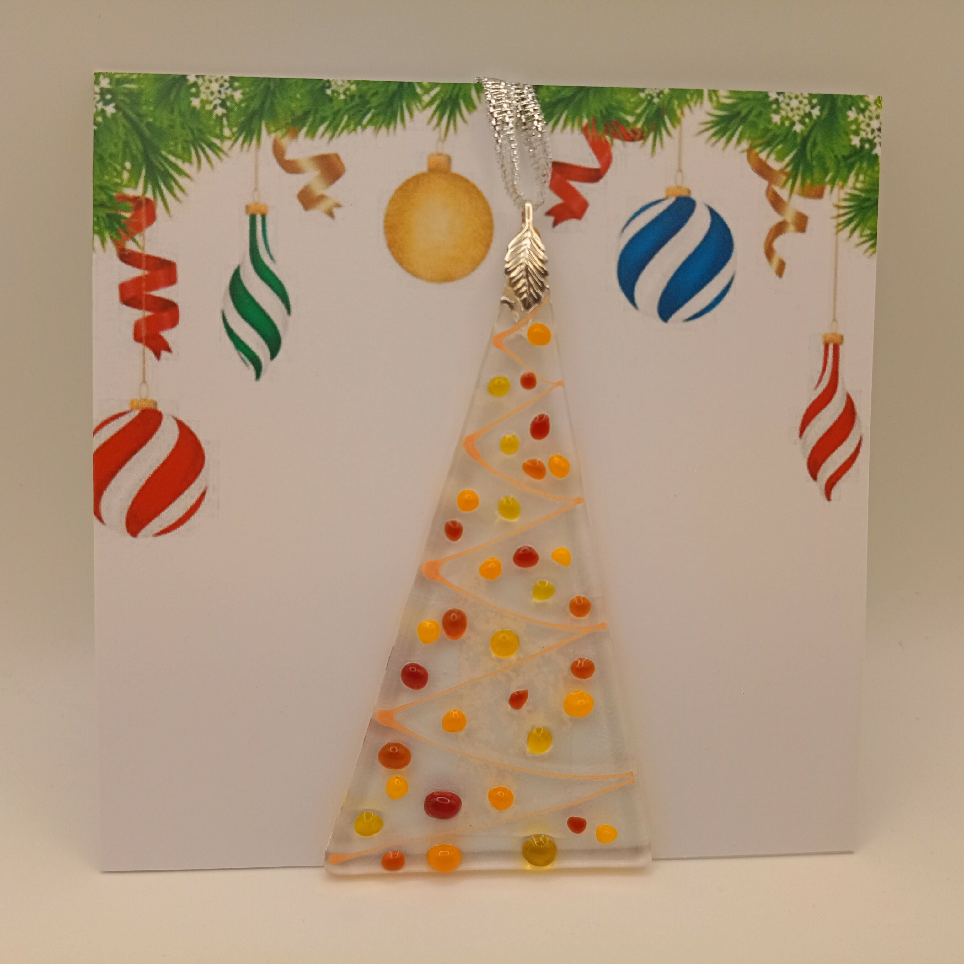 Fused Glass Christmas Card
