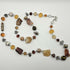 UNIQUE GLASS BEAD AND SEMI PRECIOUS STONE NECKLACE