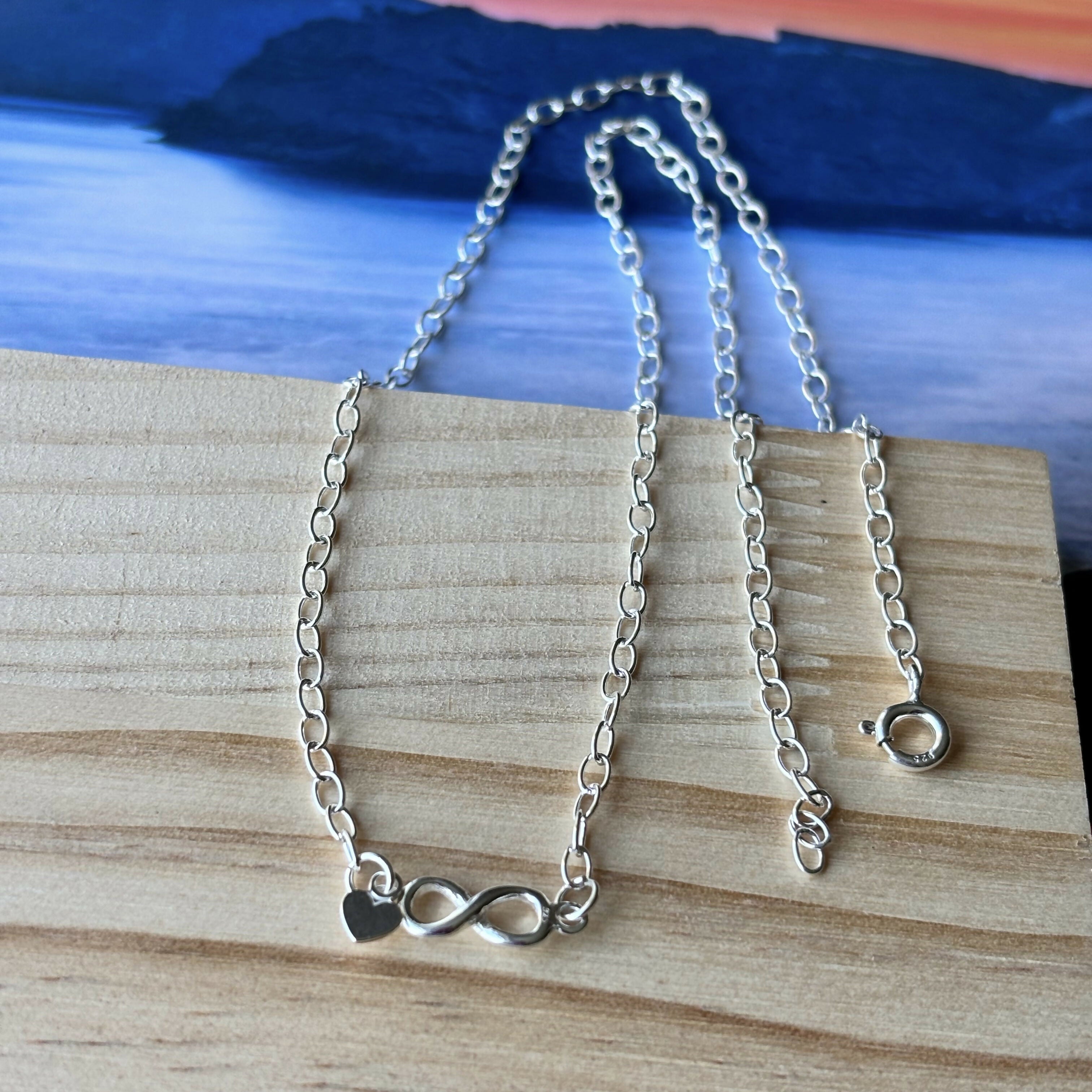 Sterling Silver Infinity Love Necklace
