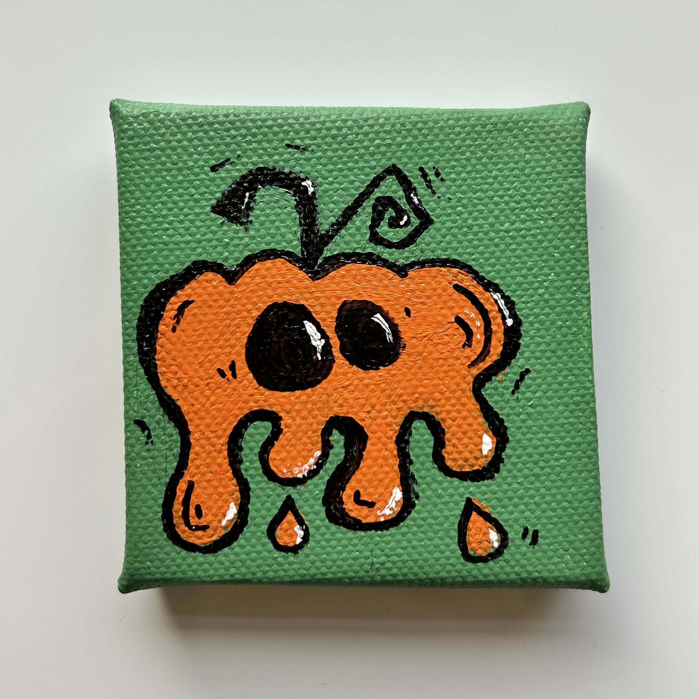 Leaky Pumpkin Mini Canvases Original Artwork