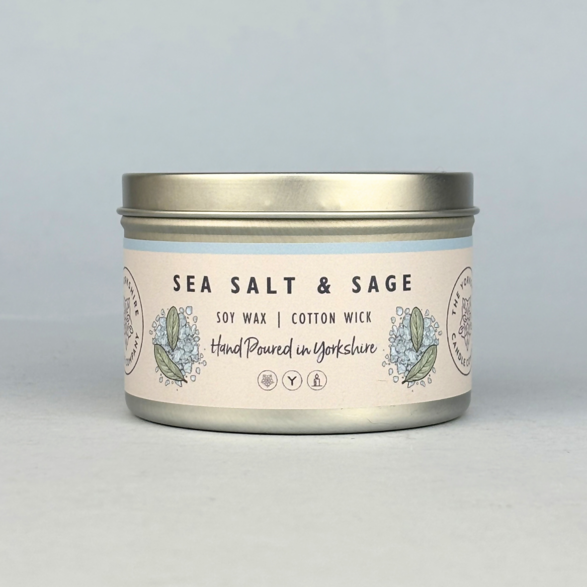 Sea Salt & Sage Large Tin Candle - 250ml