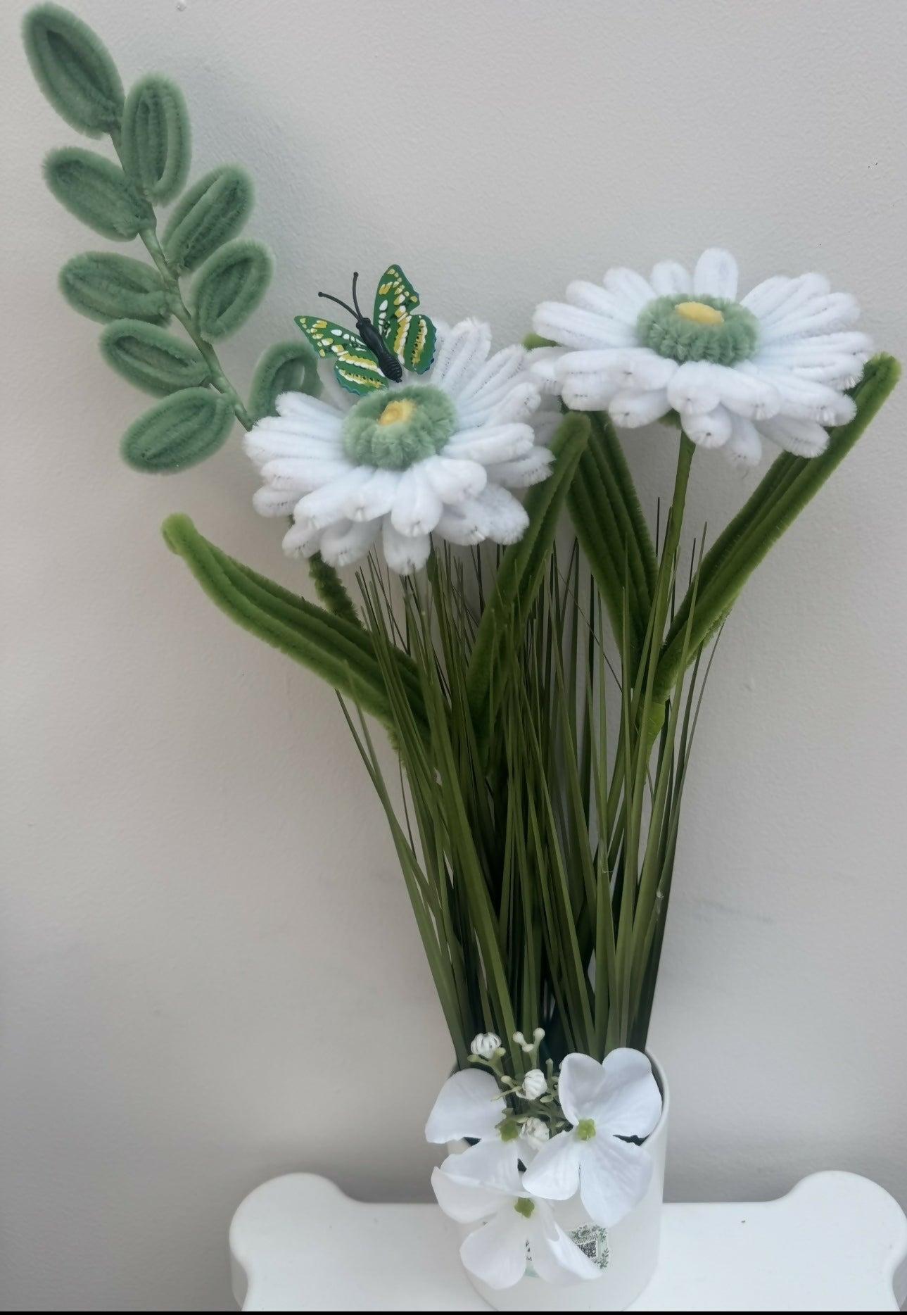 Handmade Sky Blue Gerbera Floral Arrangement