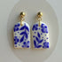 Blue Pattern Clay Earrings