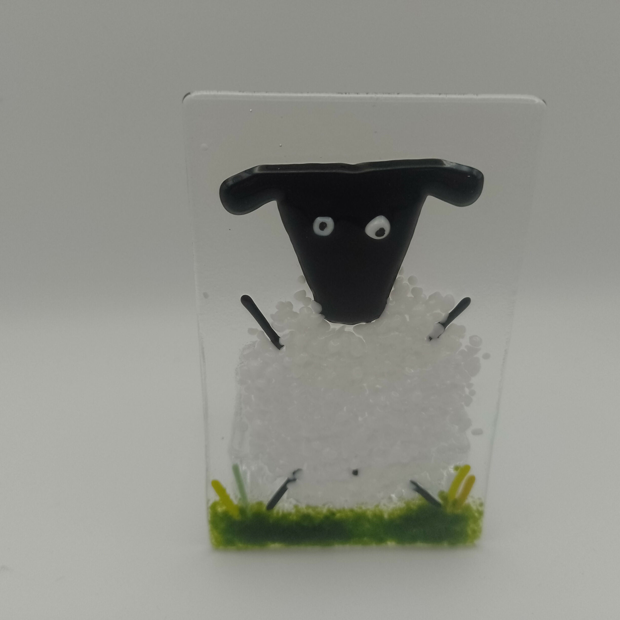 Fused Glass Sheep Tealight Holder