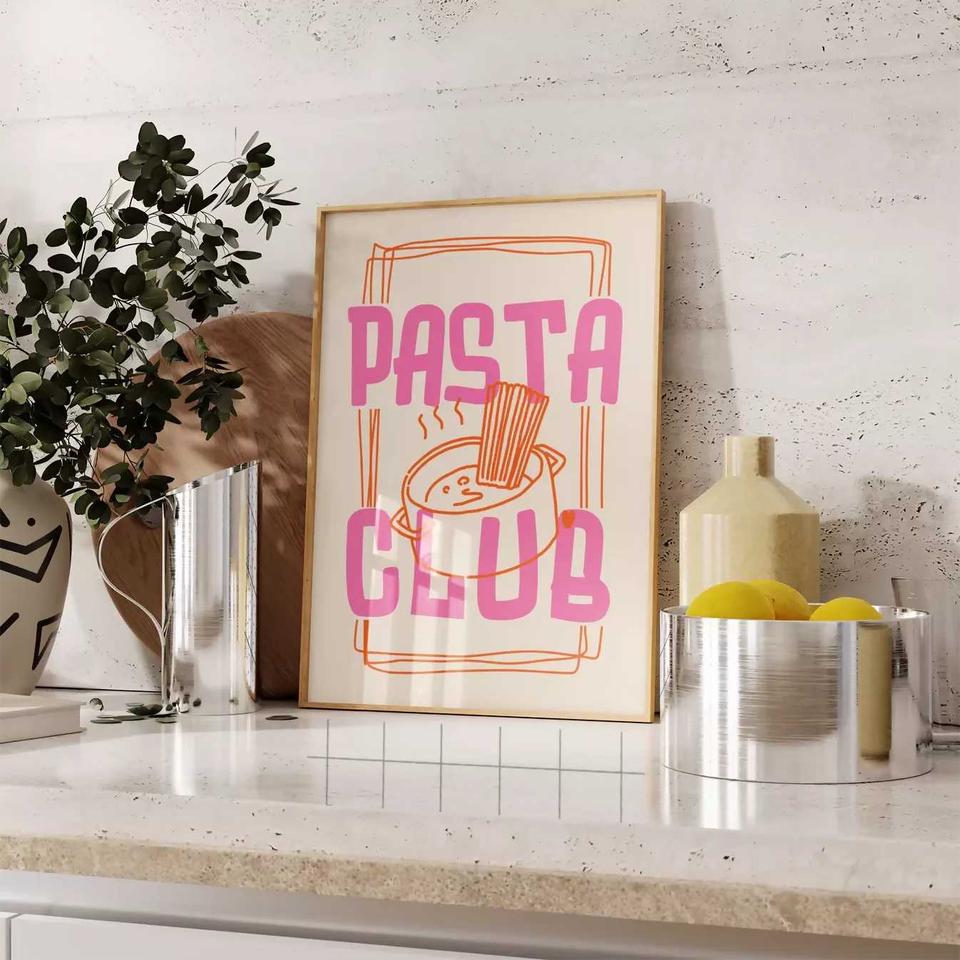 PASTA CLUB WALL ART PRINT