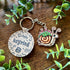 Sadie the Snail Wooden Keyring