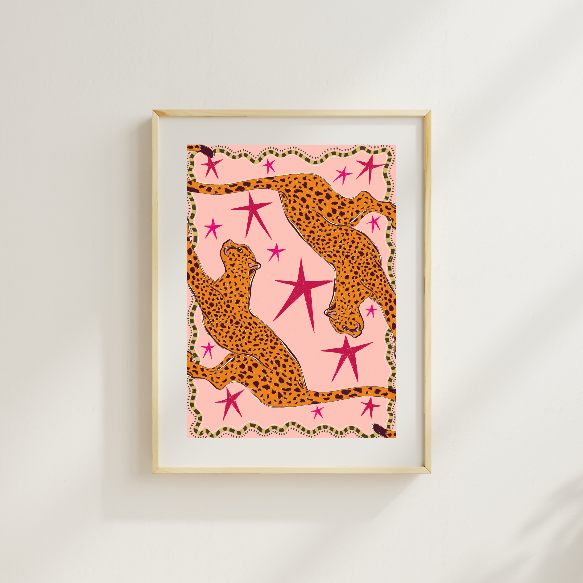 Starry Safari A4 Hand Illustrated Poster
