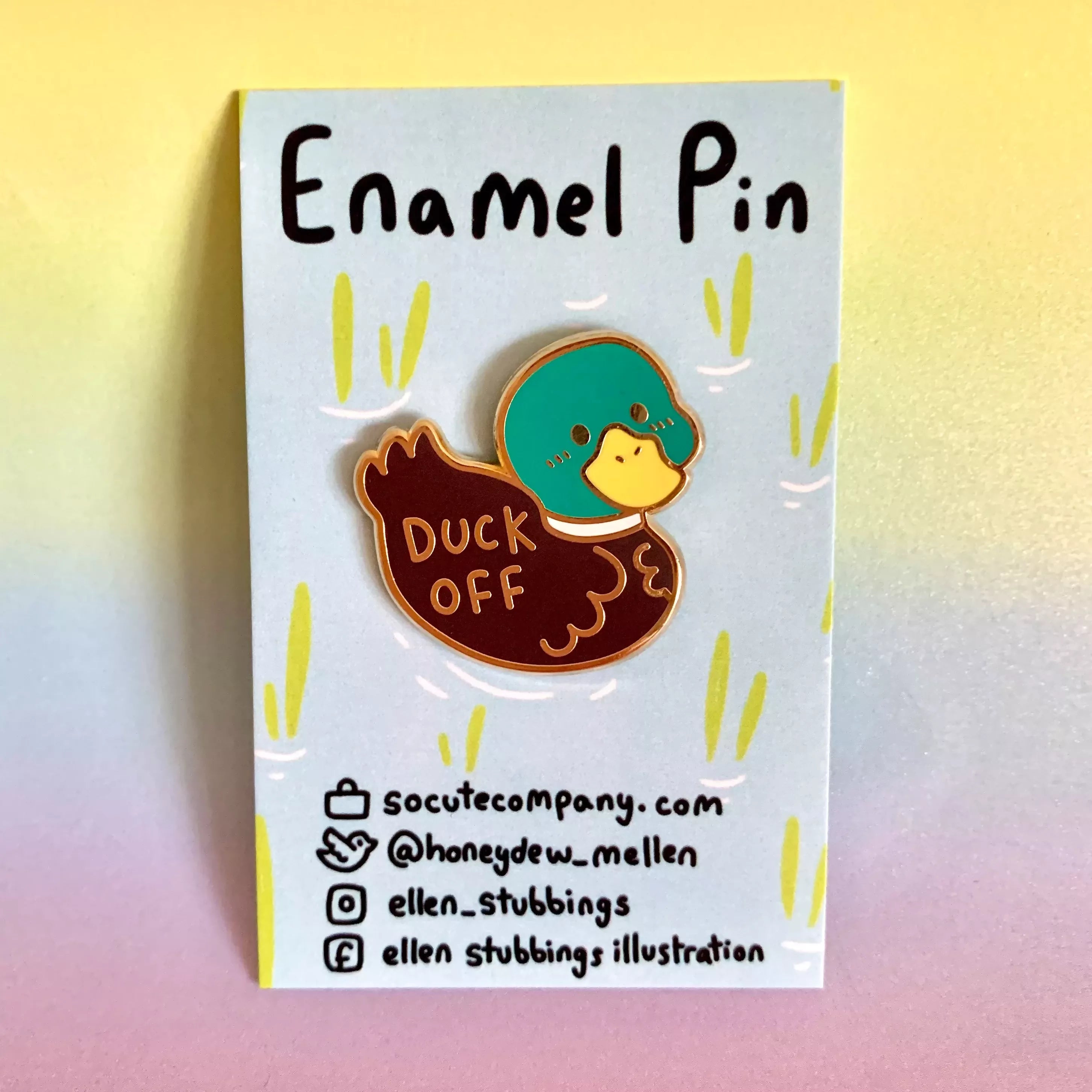 Enamel Pin - Duck Off