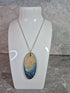 Unique Hand Crafted Cyan, Blue, Ivory and Sand Coloured Pendant