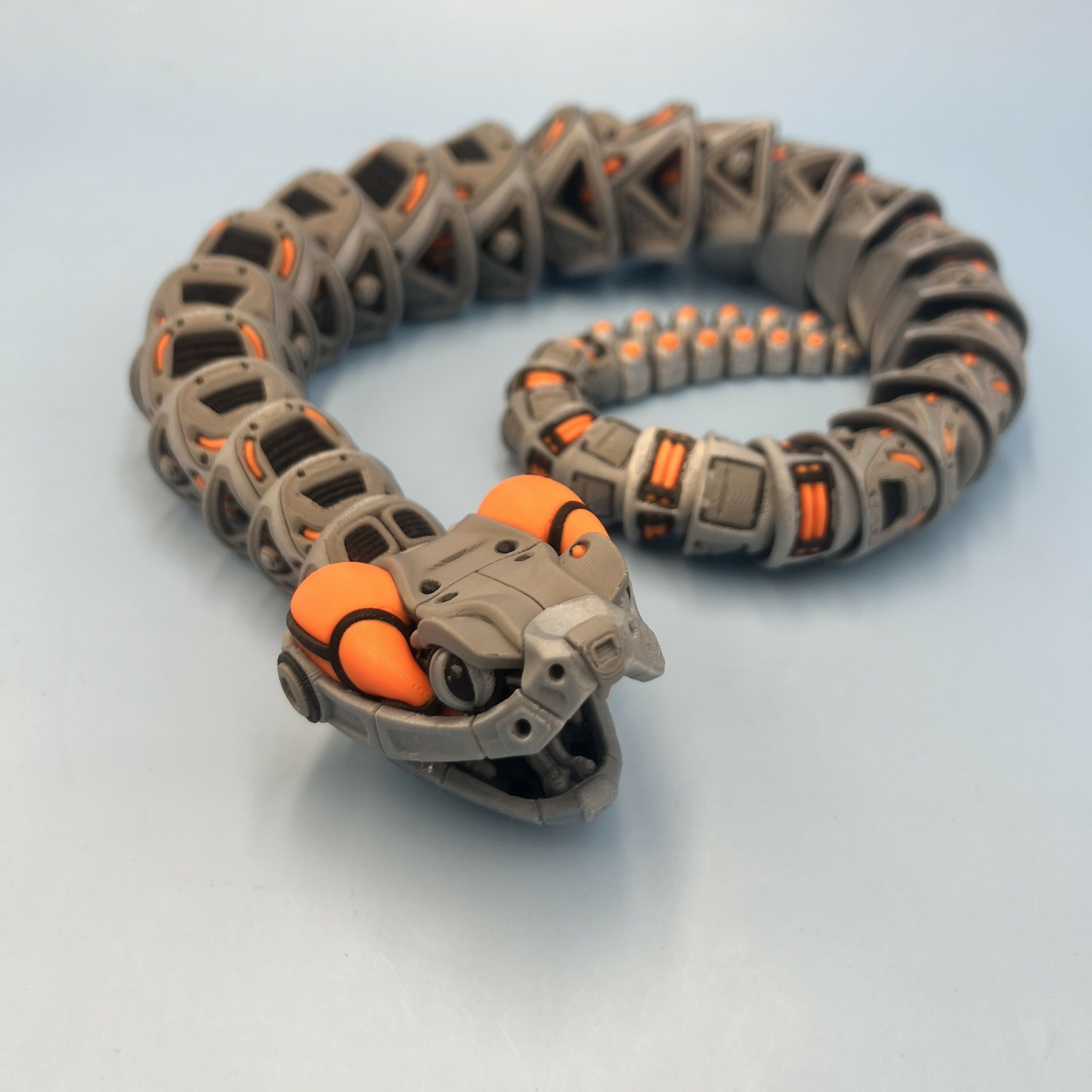 3D Printed EXTRA LARGE: Articulated Sensory Fidget Animals friends Robot RattleSnake 64cm