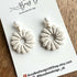 Flower Dangle Earrings – Polymer Clay Textured Earrings, Dainty Earrings, Handmade Clay Jewellery