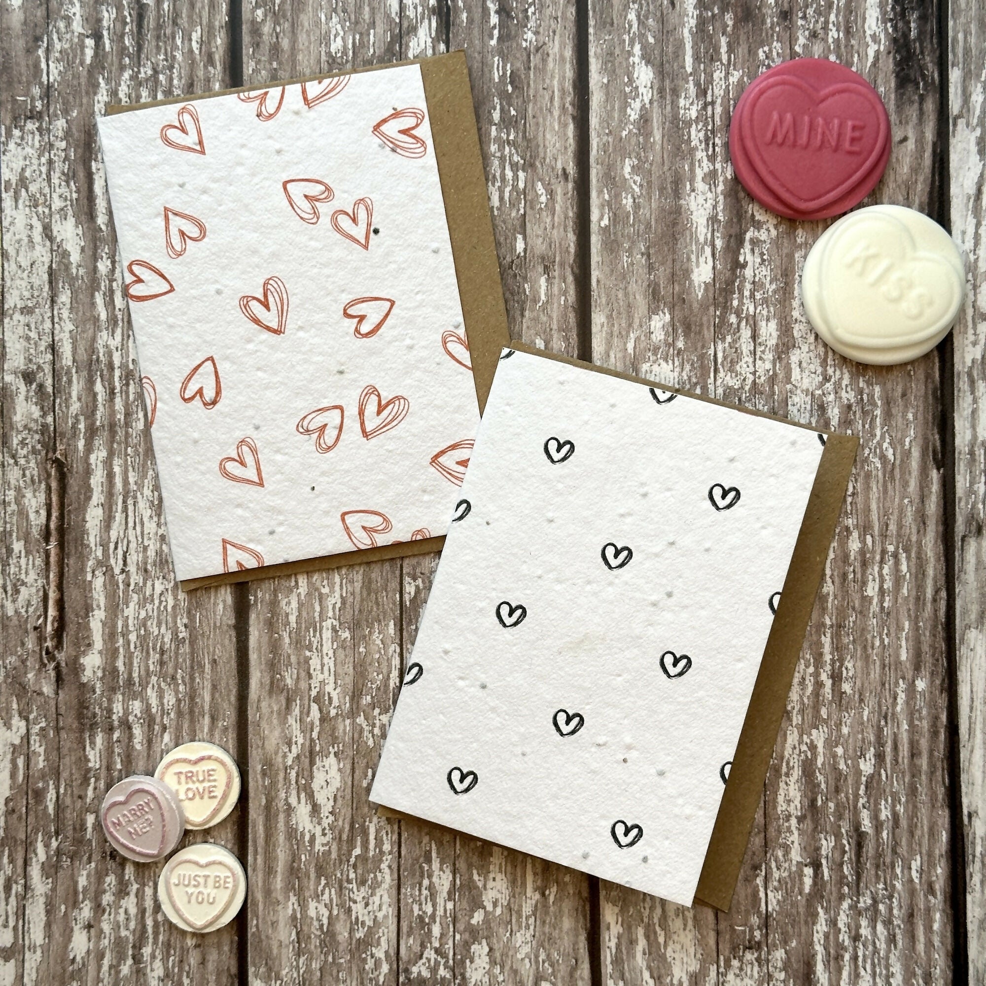 Plantable Valentine's Wildflower Seed Card Set (4 A7 Cards)