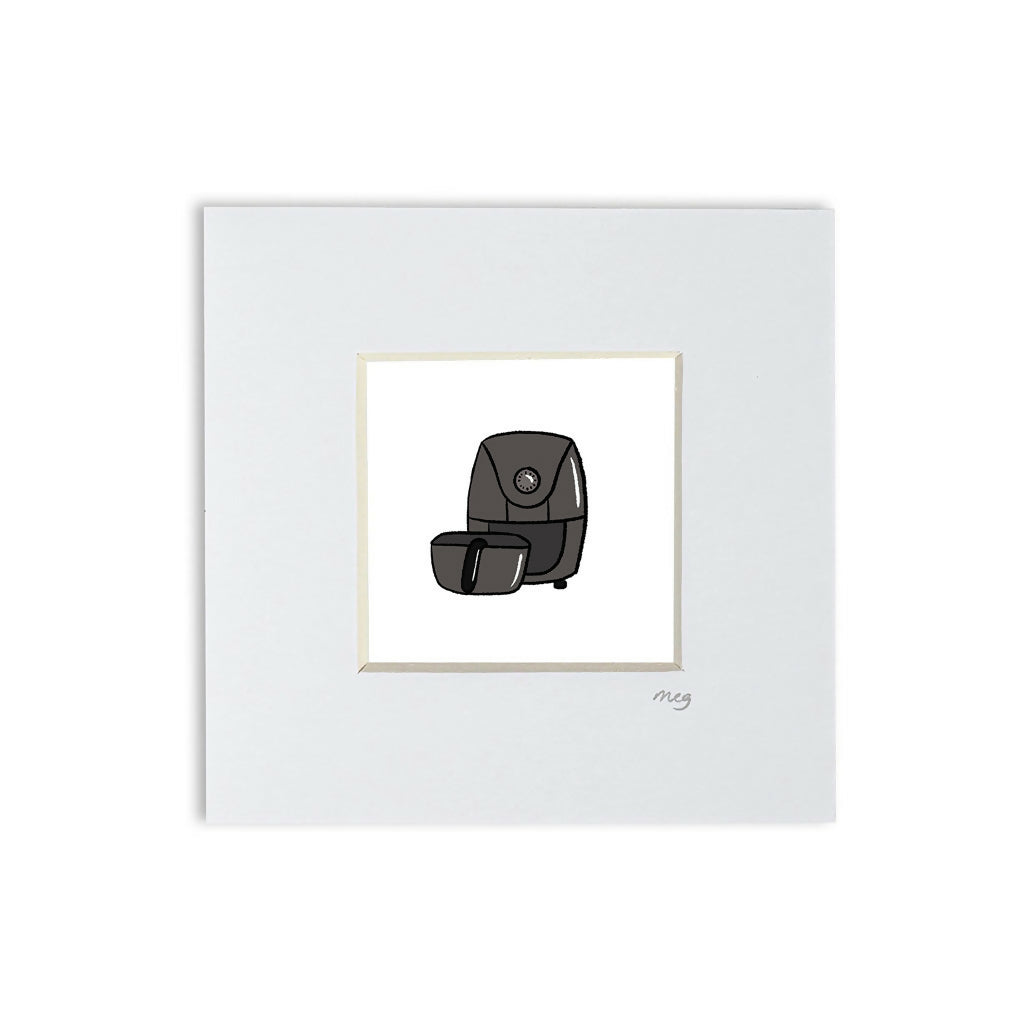Air Fryer 4x4" Mounted Mini Print