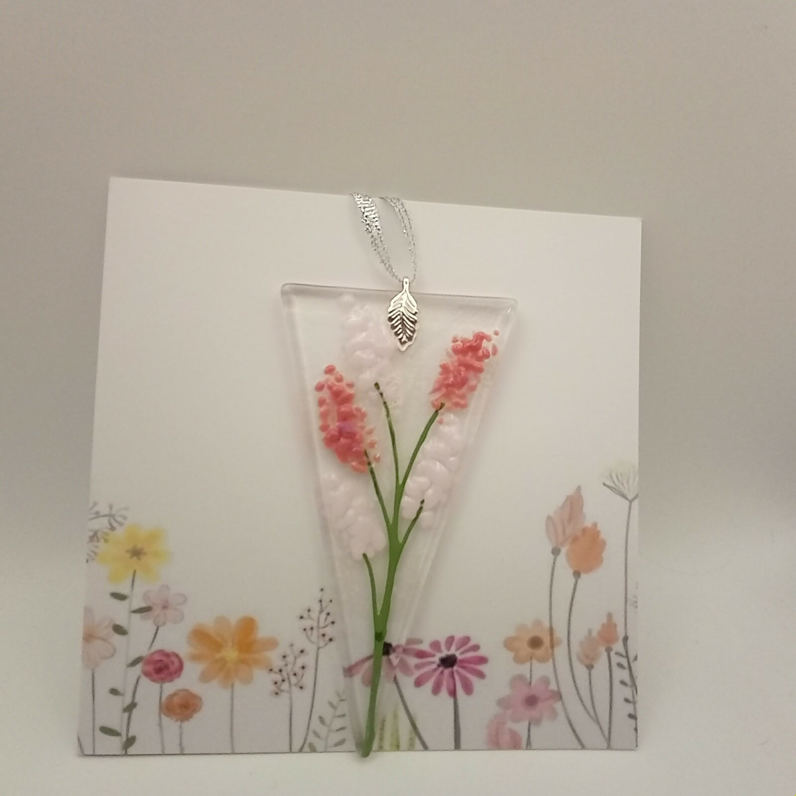 Fused Glass Flower Card