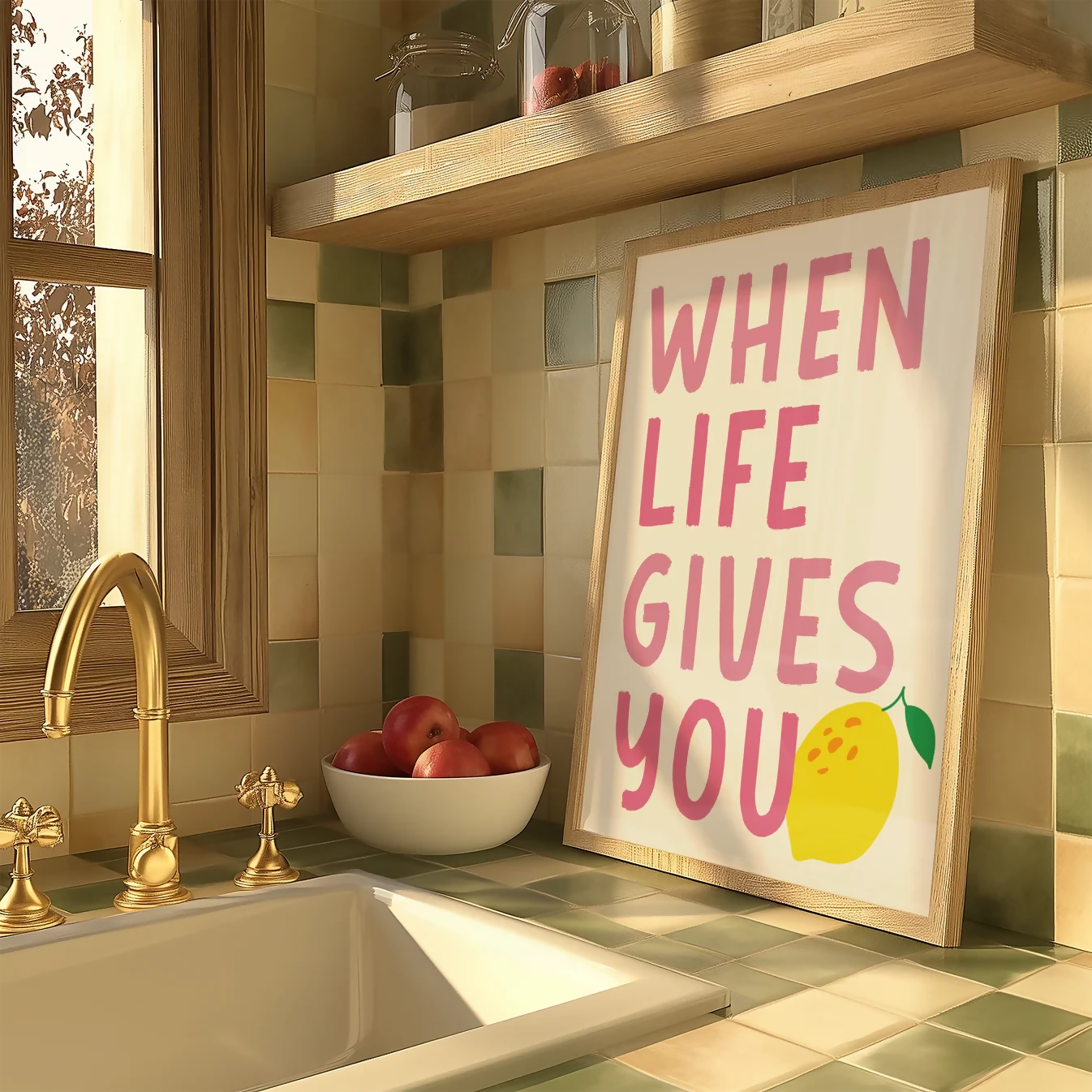 WHEN LIFE GIVES YOU LEMONS WALL ART PRINT