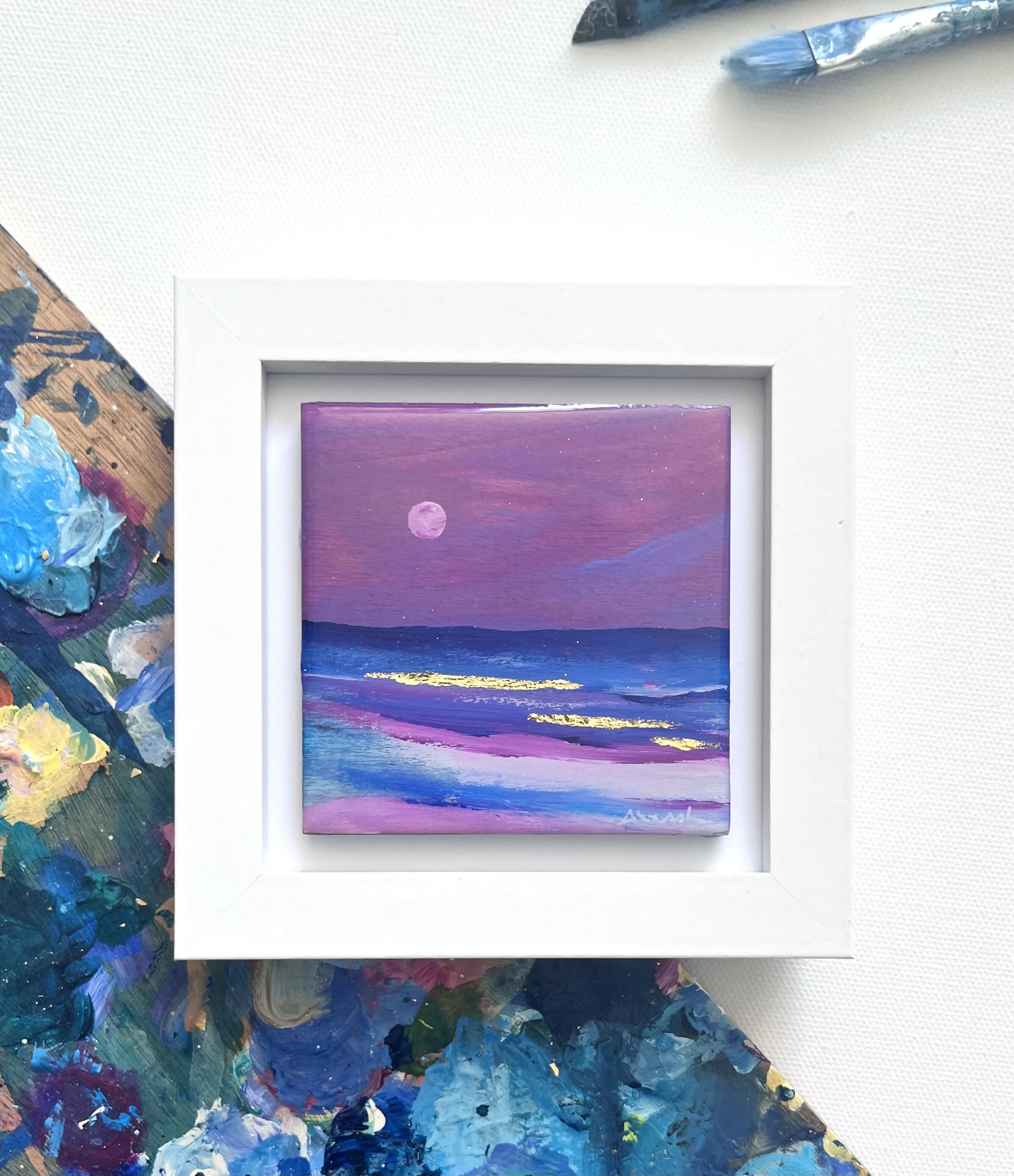 Purple Skies Mini- Original Painting