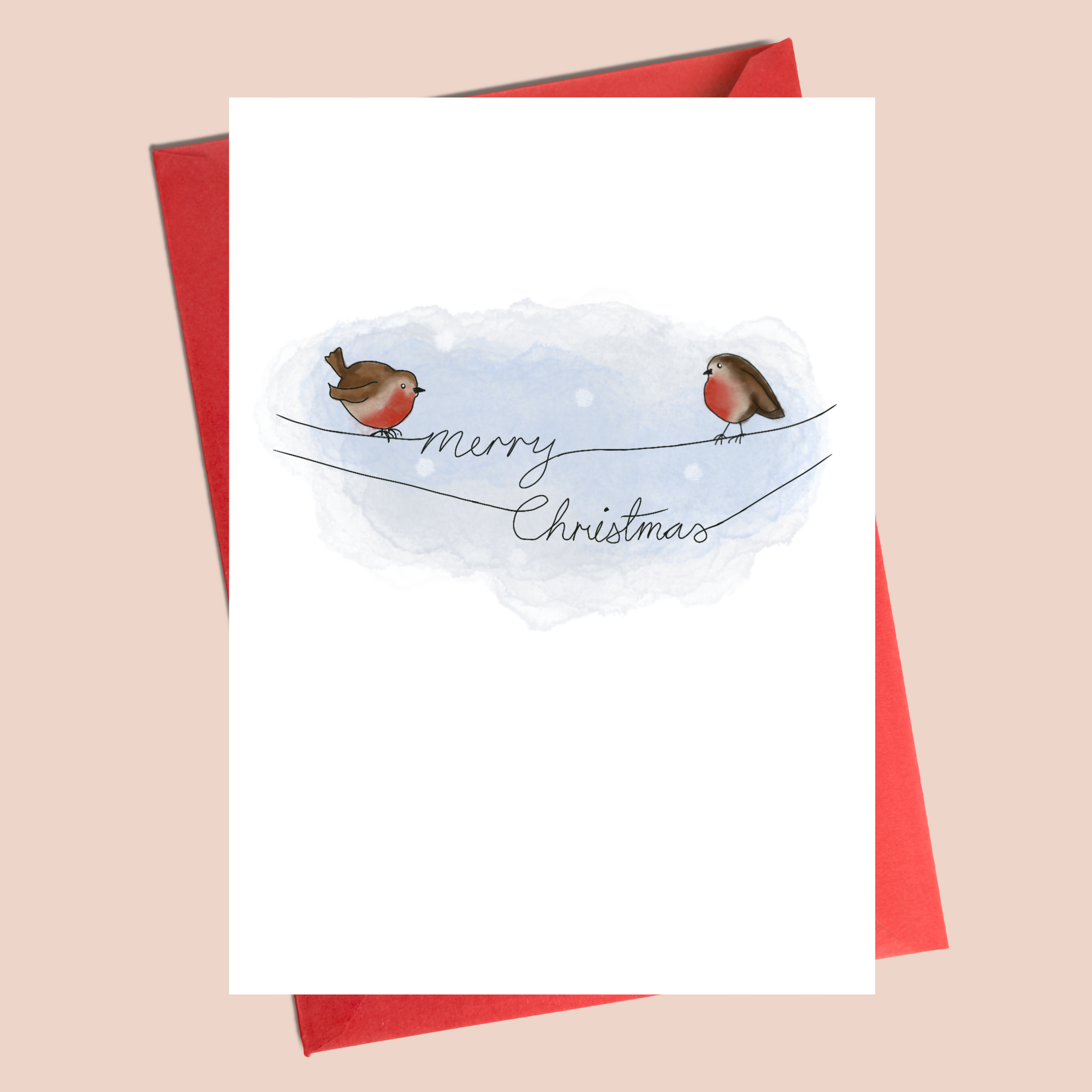 Christmas Card - Robins
