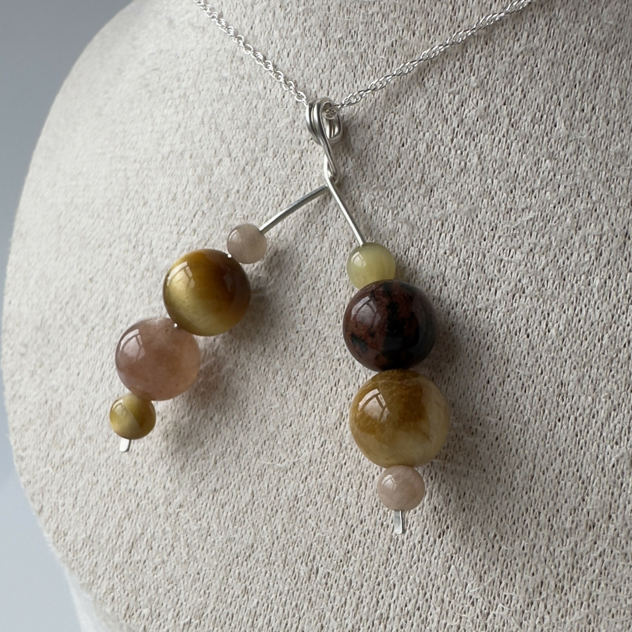 HEALING CRYSTAL & STERLING SILVER SACRAL CHAKRA PENDANT WITH 18” CHAIN