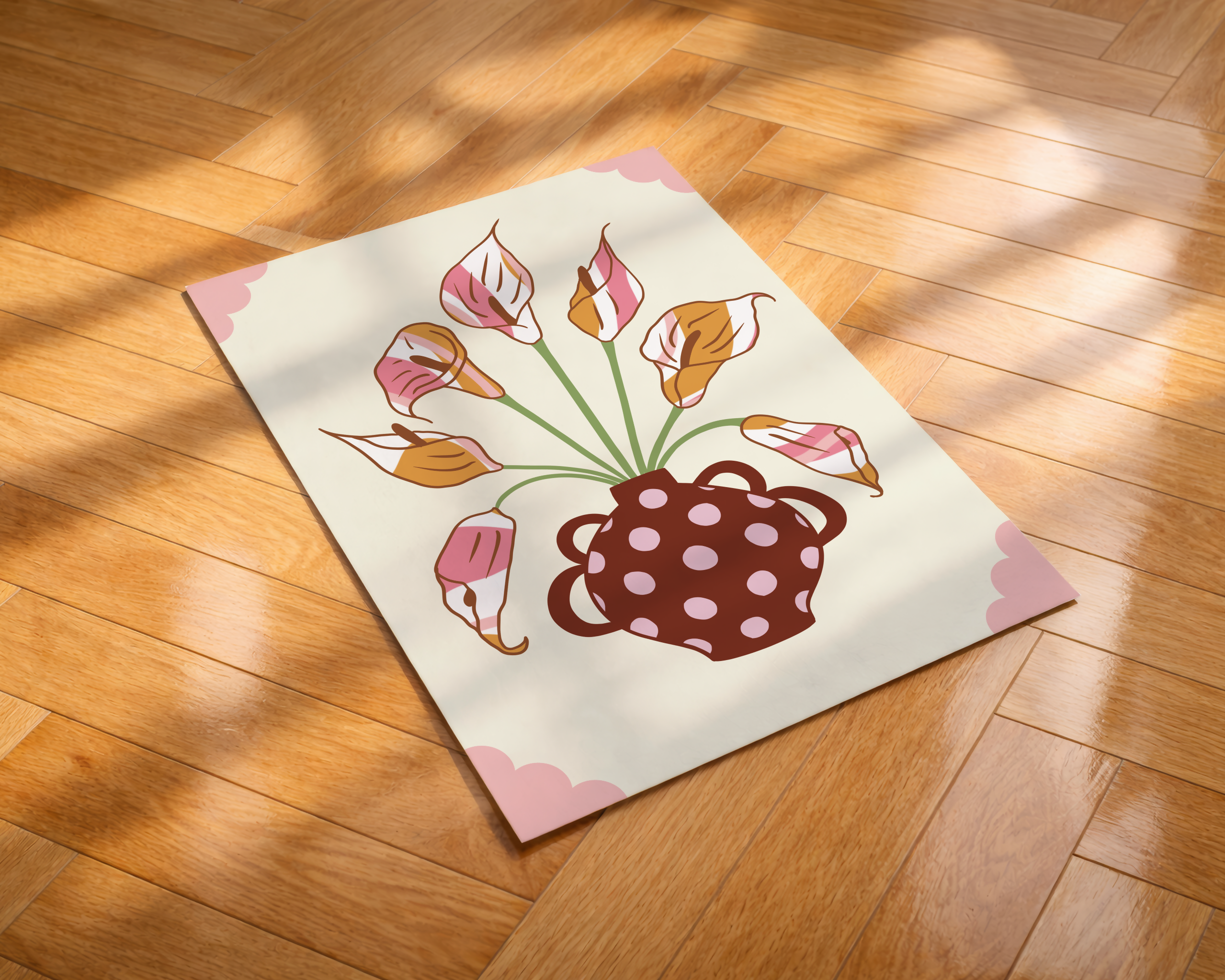 Calla Lilies Flower Vase Print