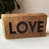 Rustic Reclaimed Oak Block Sign - Love