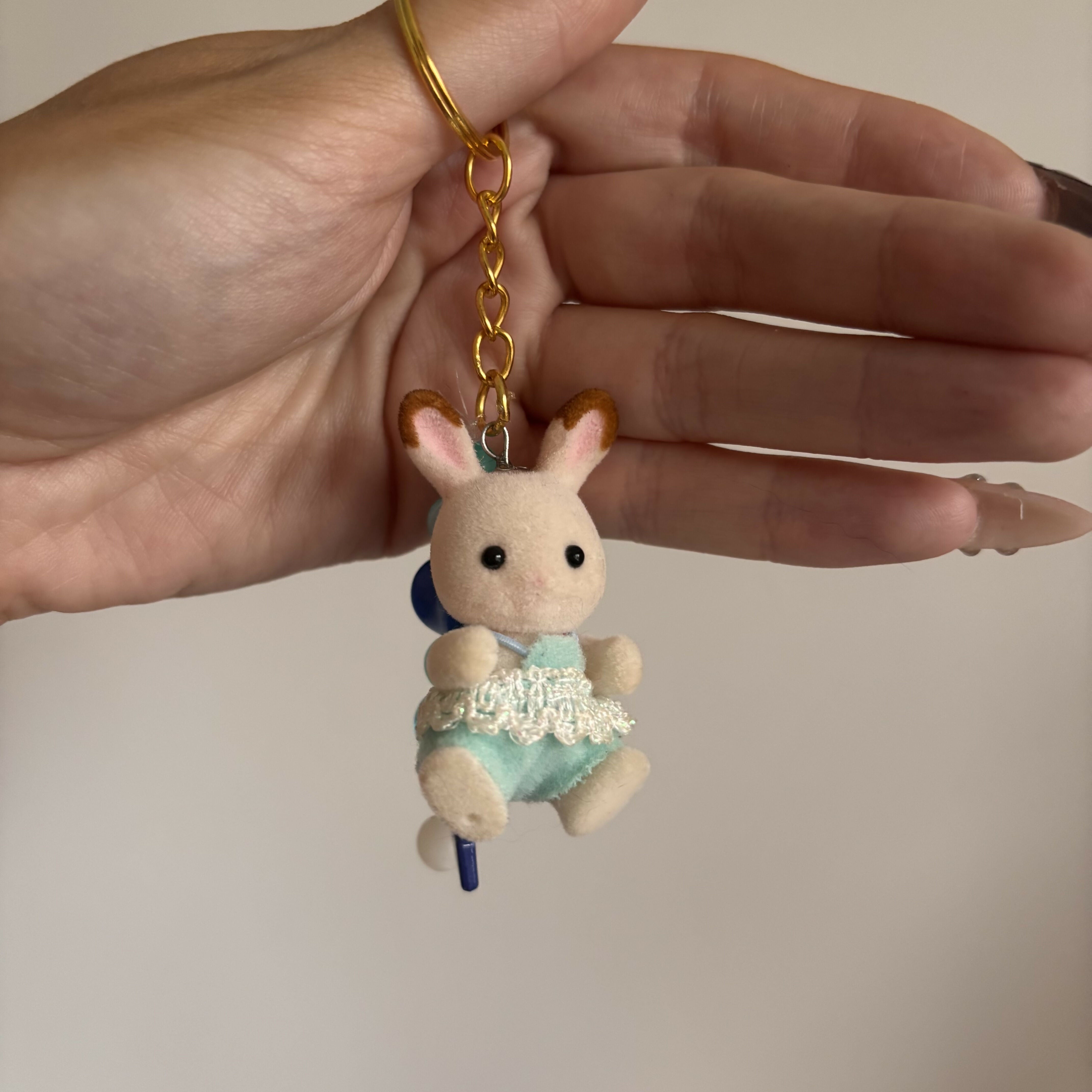 Blue Bunny Keyring