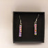 Pink and Gold Dichroic Rippled Earrings