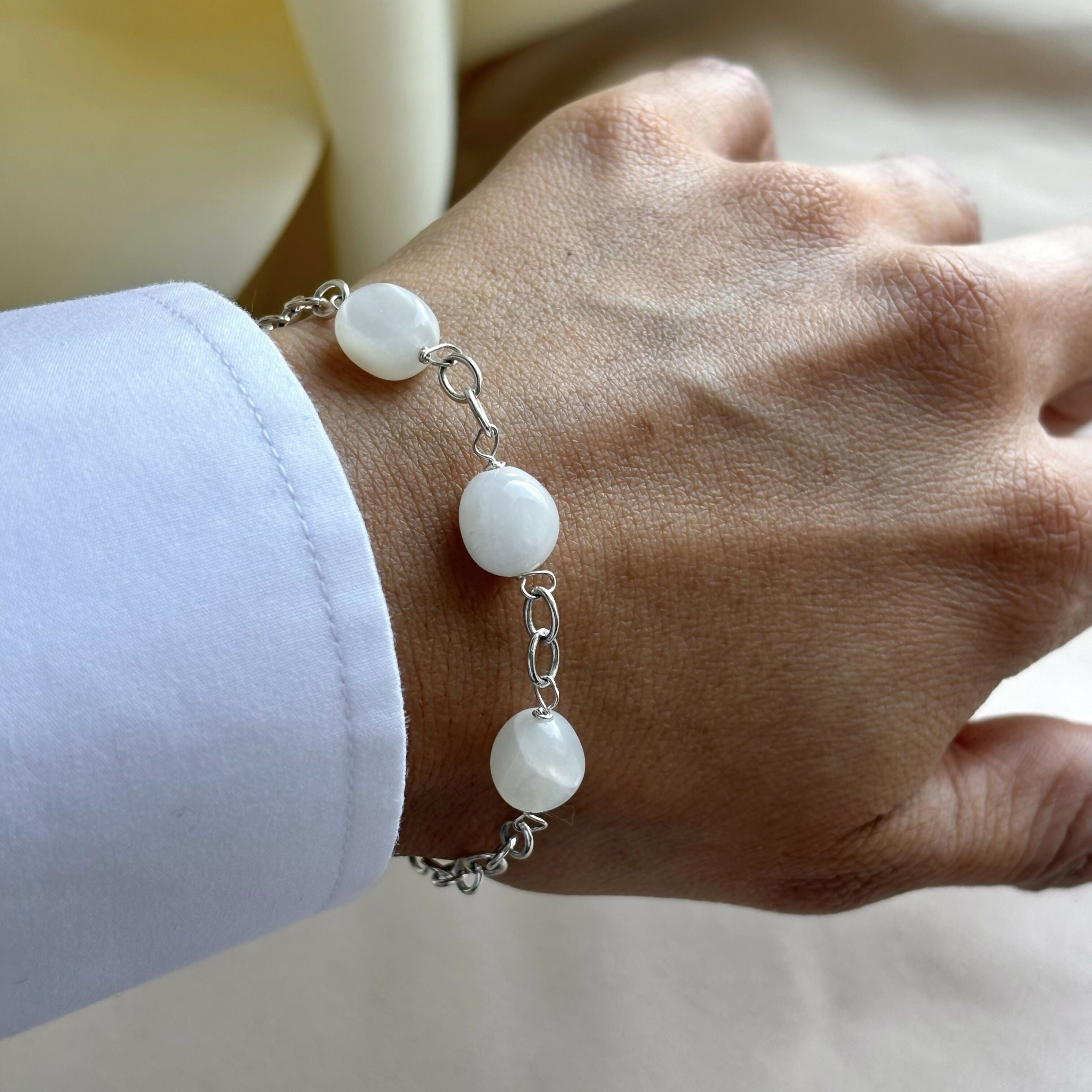Sterling Silver Moonstone Bracelet