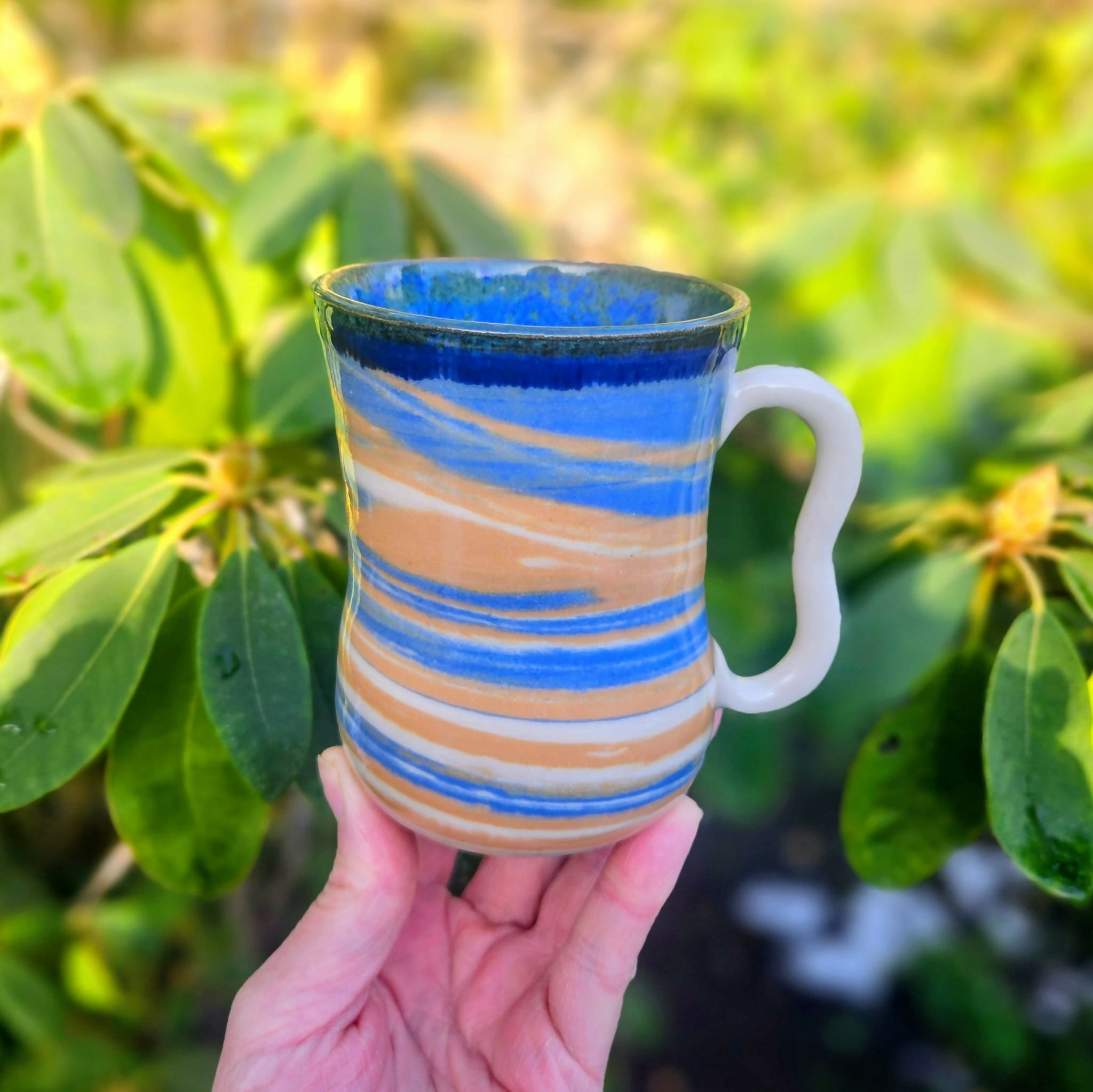 Blue Marbled Mug