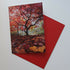Golden Acre Park Red Tree art card