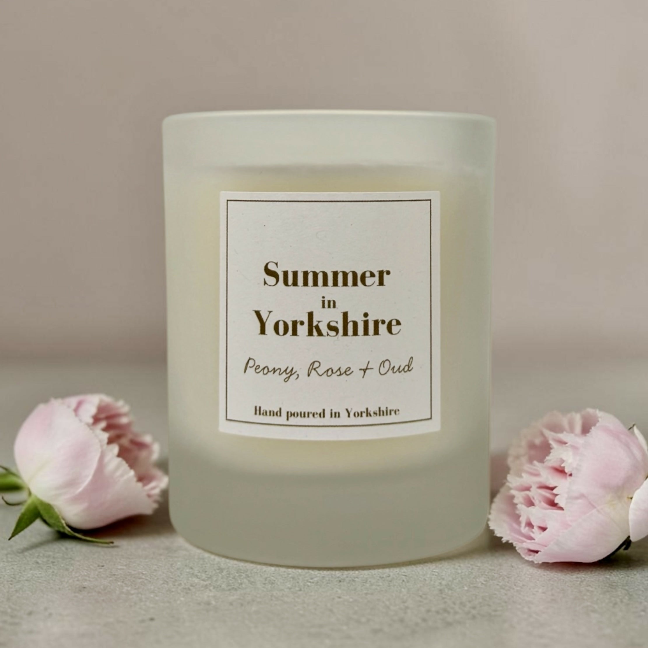 Summer in Yorkshire - Peony, Rose and Oud Scented Candle - 150g