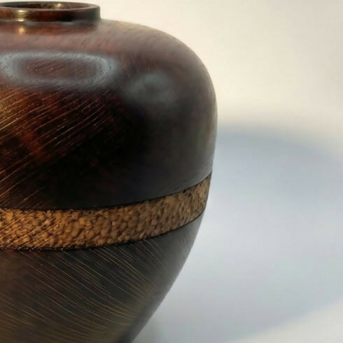 English Oak Hollow Form Vessel | Handmade Wooden Art | 5th Anniversary Gift