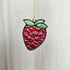 Textured Red Strawberry Stained Glass Decoration