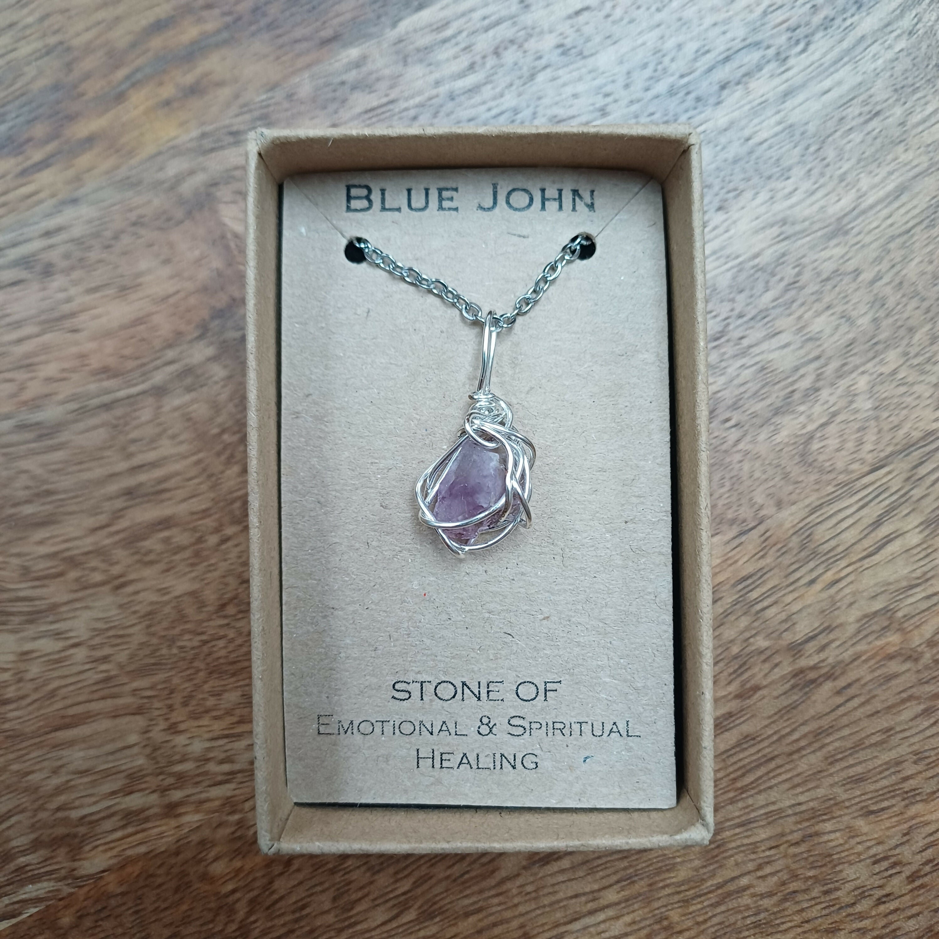Blue John Wire Wrapped Pendant