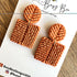 Textured Statement Dangle Earrings – Polymer Clay Drop Earrings, Modern Geometric Earrings, Handmade Clay Jewellery