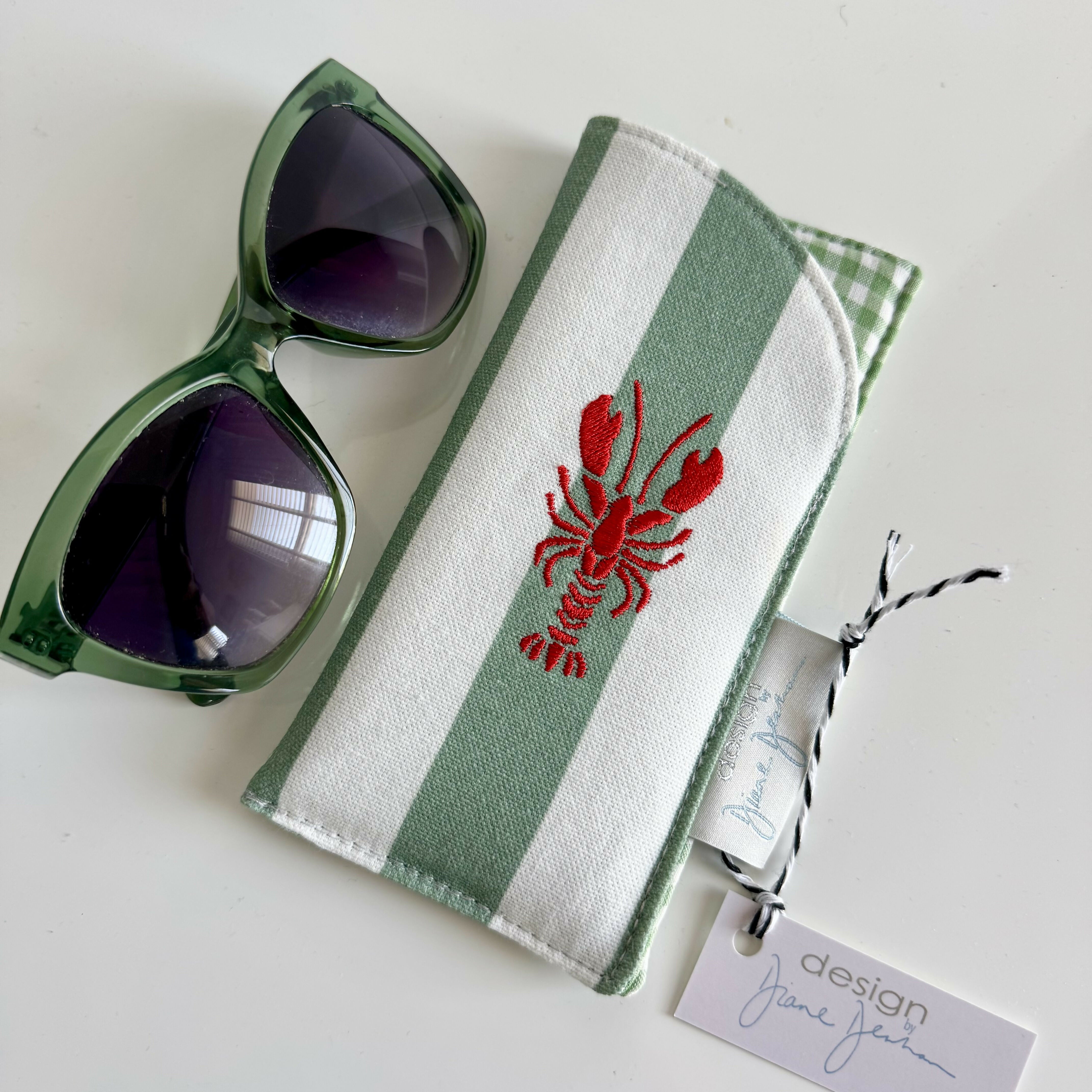 Embroidered Large Slip In Glasses Case