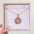 Real Flower Sun Deep Circle Necklace Gold Plated