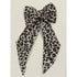 Leopard Print Hair Bow with Barrette Clip