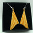 Triangular Yellow and Orange Striped Enamel Earrings