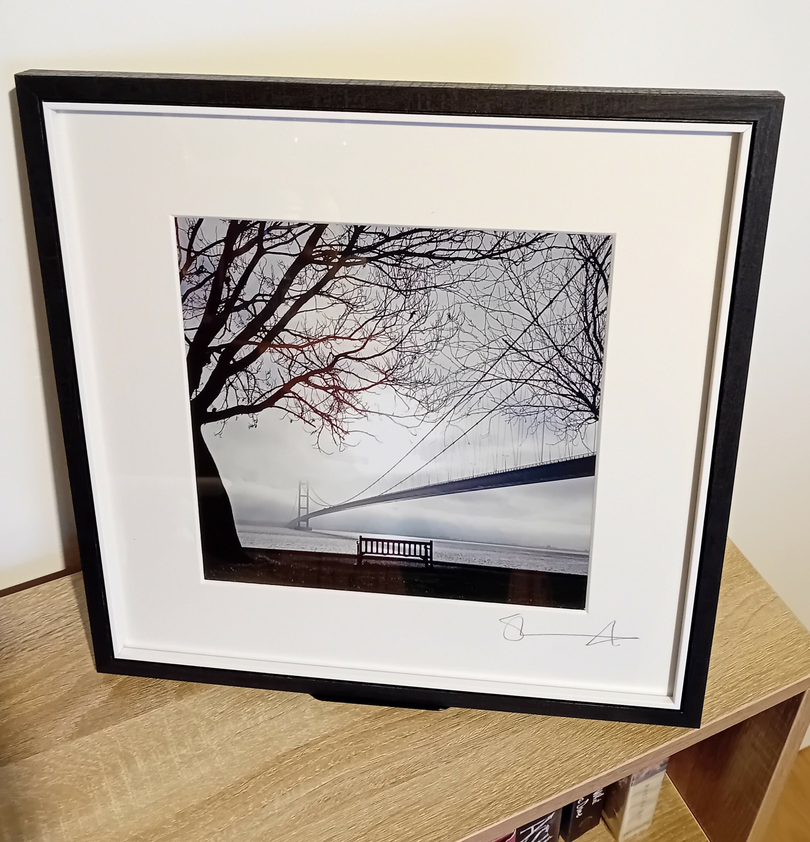 Bridge and bench (medium square frame)