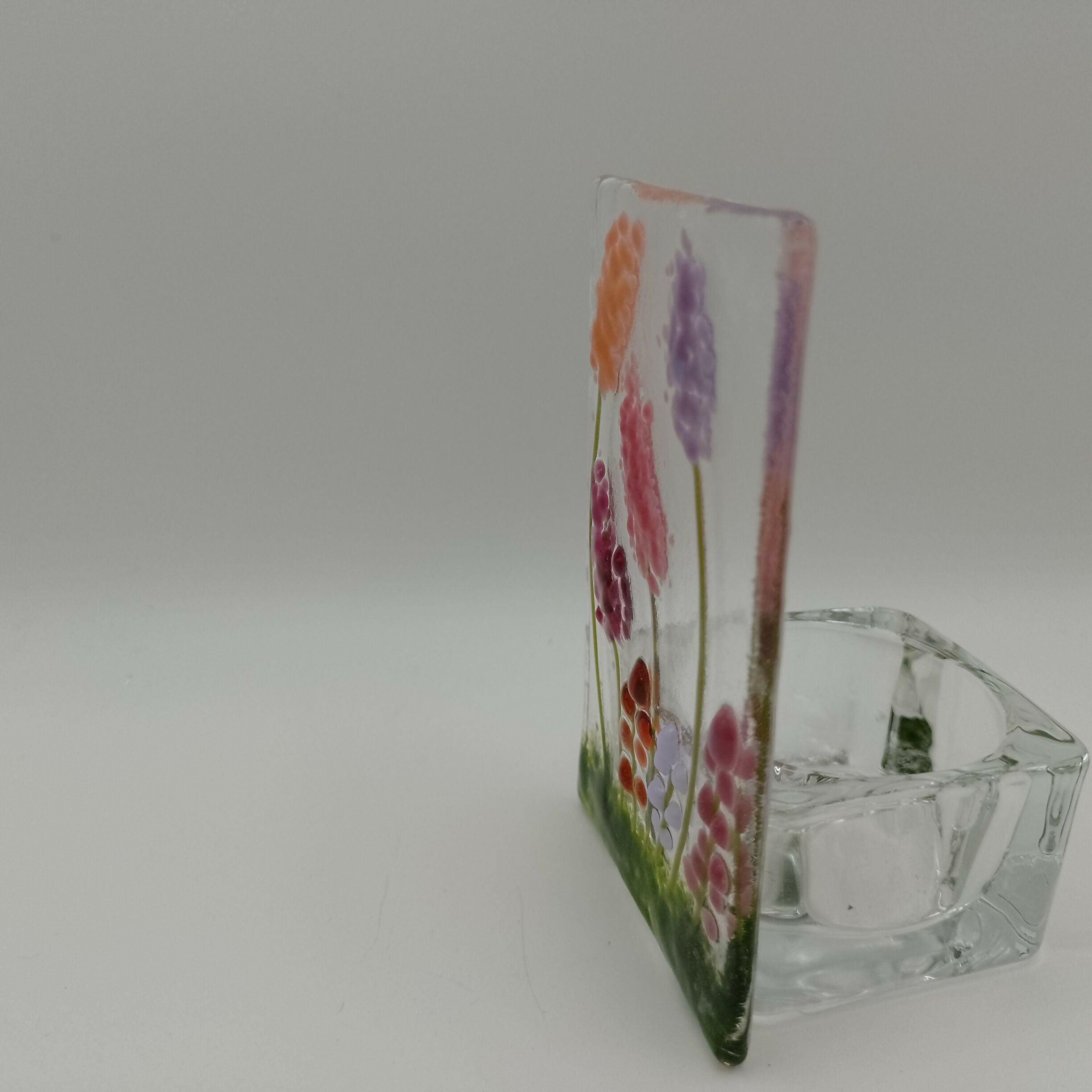 Fused Glass Flower Tealight