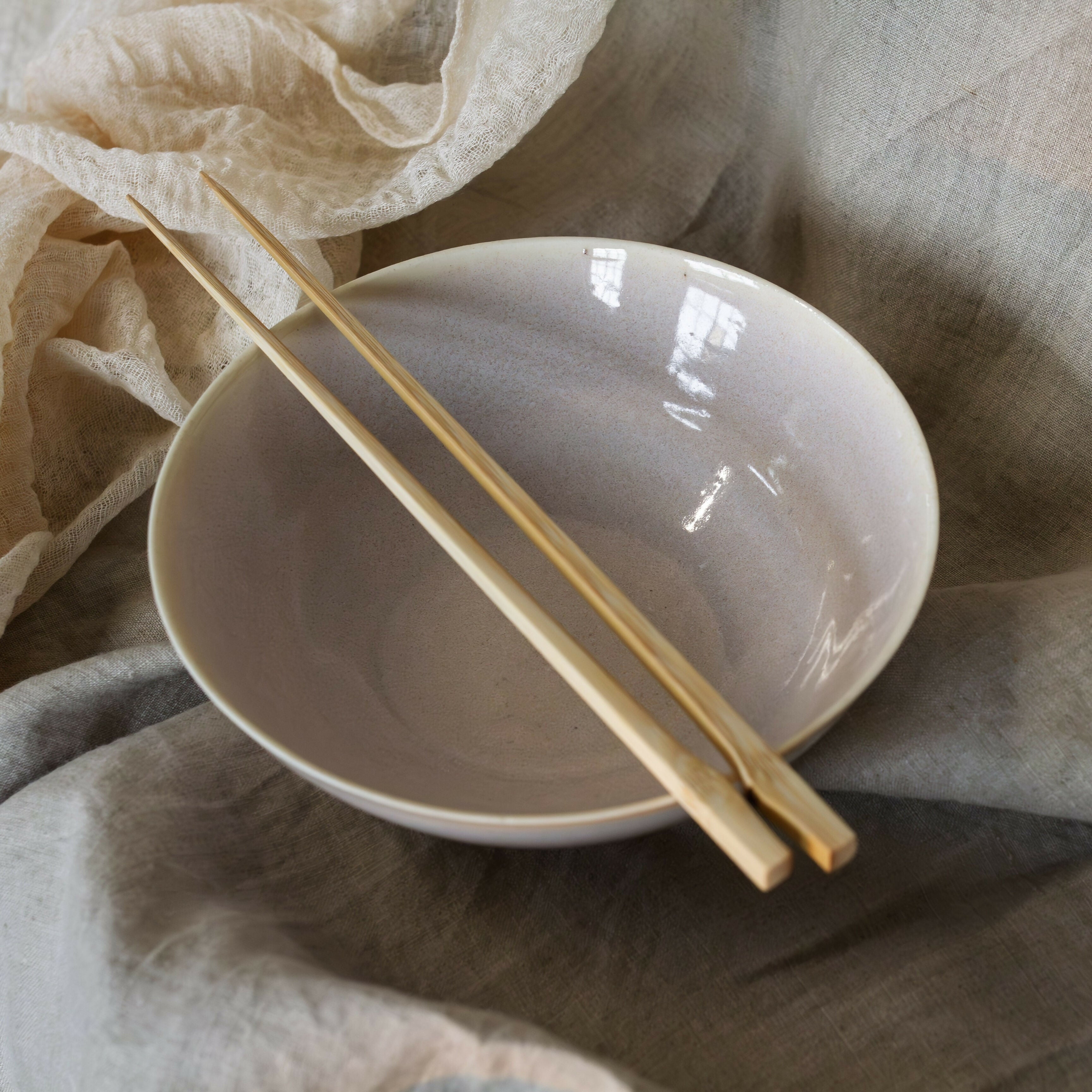 Hand Thrown Porcelain Wide Bowl